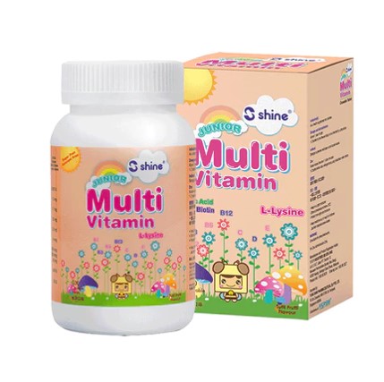 SHINE JUNIOR MULTIVITAMIN L-LYSINE 100TABLETS