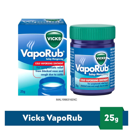 VICKS VAPORUB COLD VAPORISING OINTMENT 25G