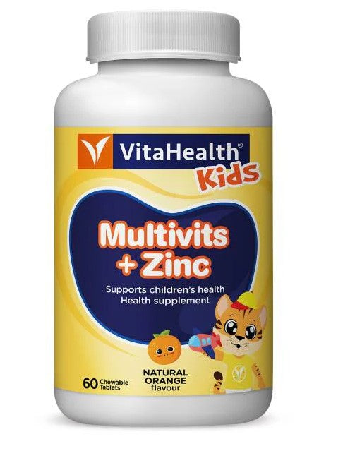 VITAHEALTH KIDS MULTIVITS+ZINC 60CHEWABLE TABLET