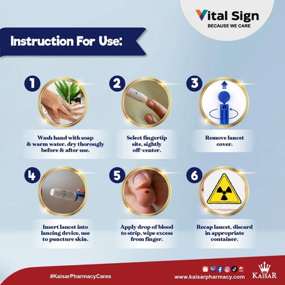 VITAL SIGN BLOOD LANCETS 30G 100PCS/BOX