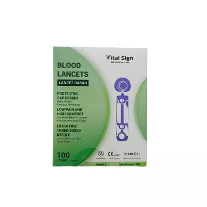VITAL SIGN BLOOD LANCETS 30G 100PCS/BOX