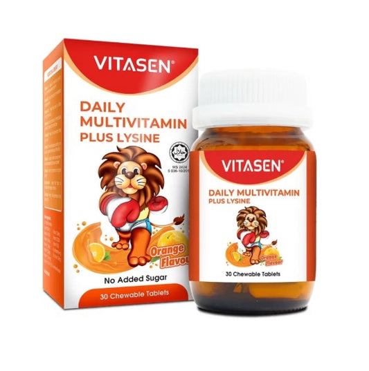 VITASEN DAILY MULTIVITAMIN+LYSINE ORANGE 60TAB