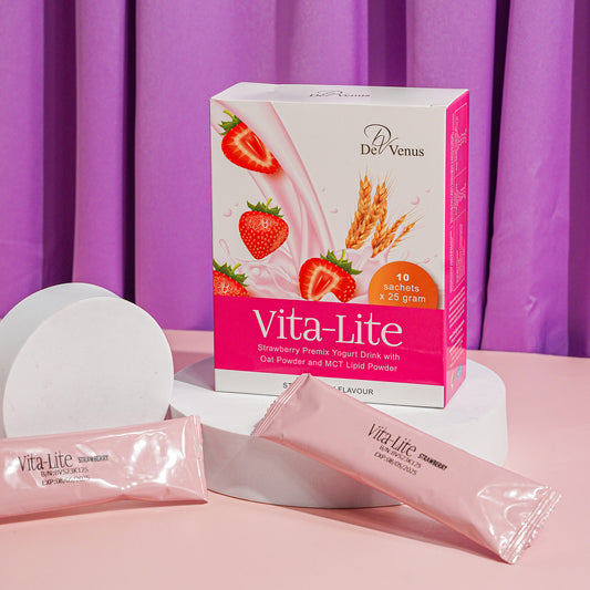 De Venus Vita-Lite Strawberry Meal Replacement x 10 Sachets