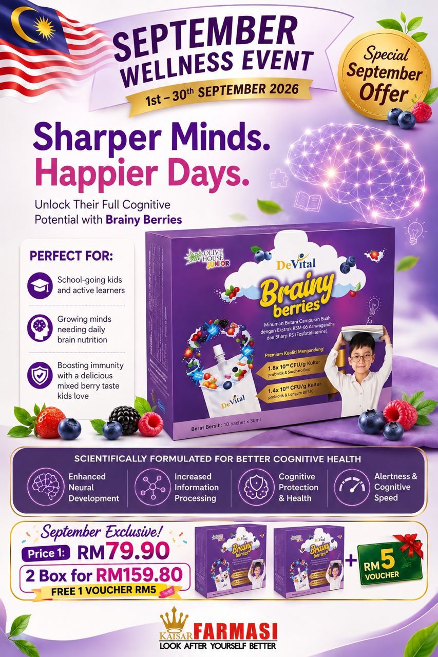 [TWIN PACK DEALS] 2X DEVITAL Brainy Berries + FREE RM5 Voucher!