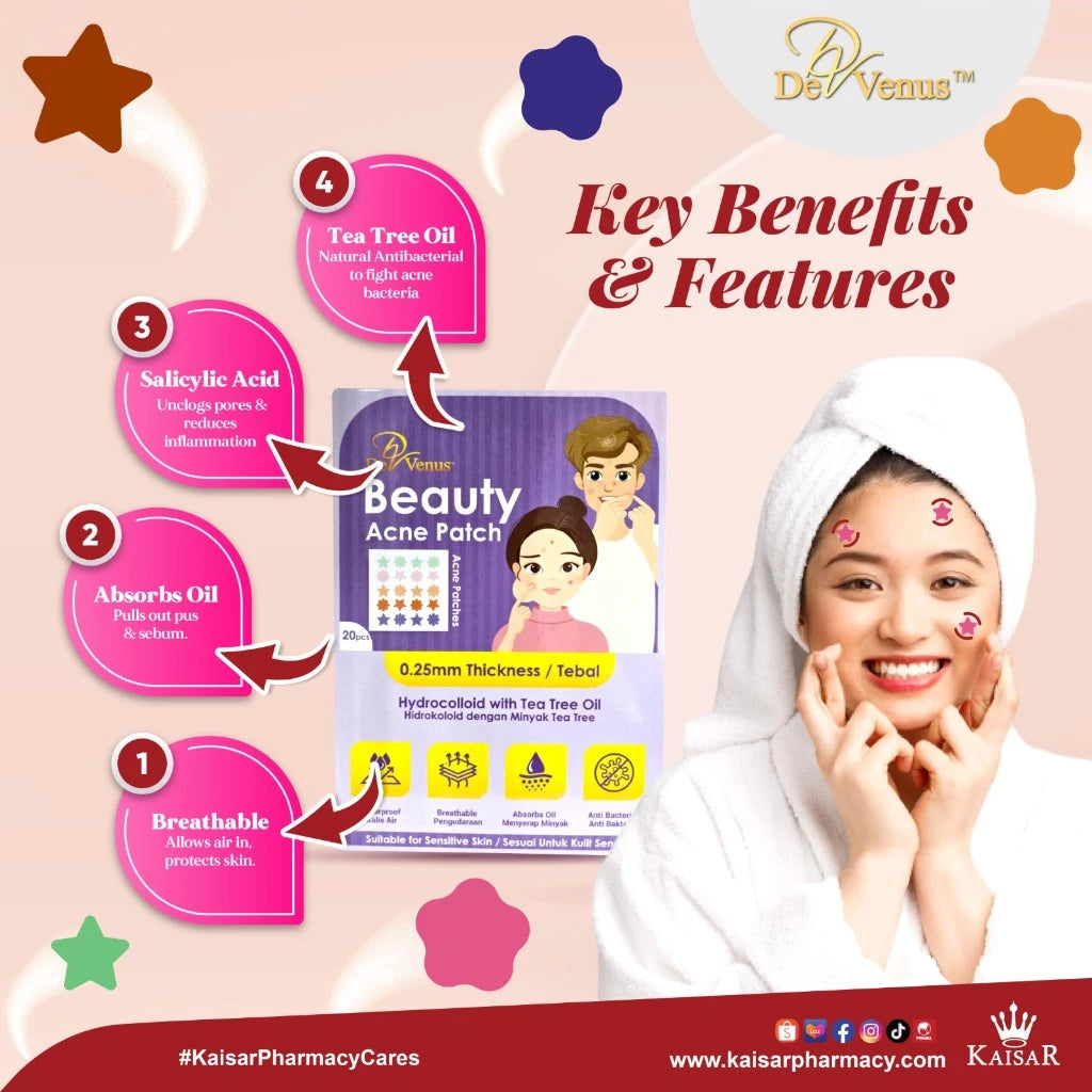 [COMBO ANTI-JERAWAT] De Venus Miracle Soap + Acne Patch + FREE RM5 Voucher!