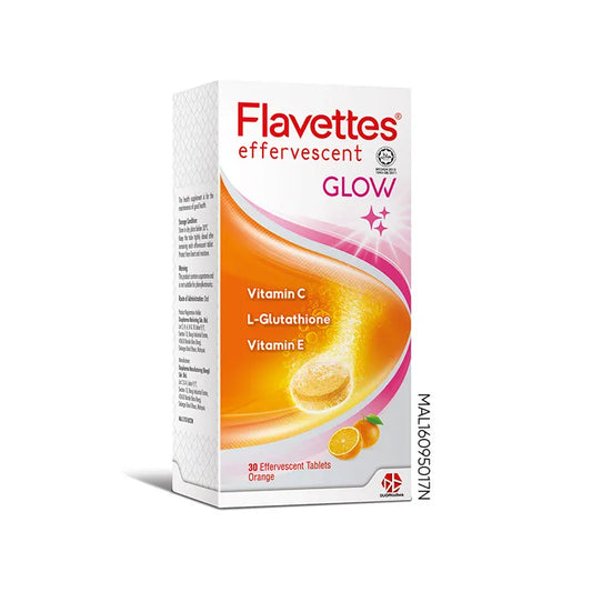 Flavettes Eff Glow Vit C+E+Gluta 1000mg 30s
