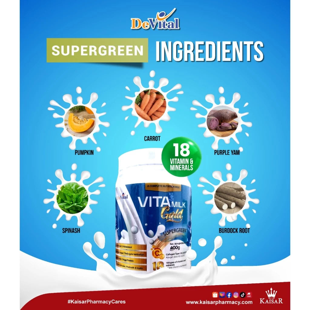 Vita Milk Gold Supergreen Devital 400 gm