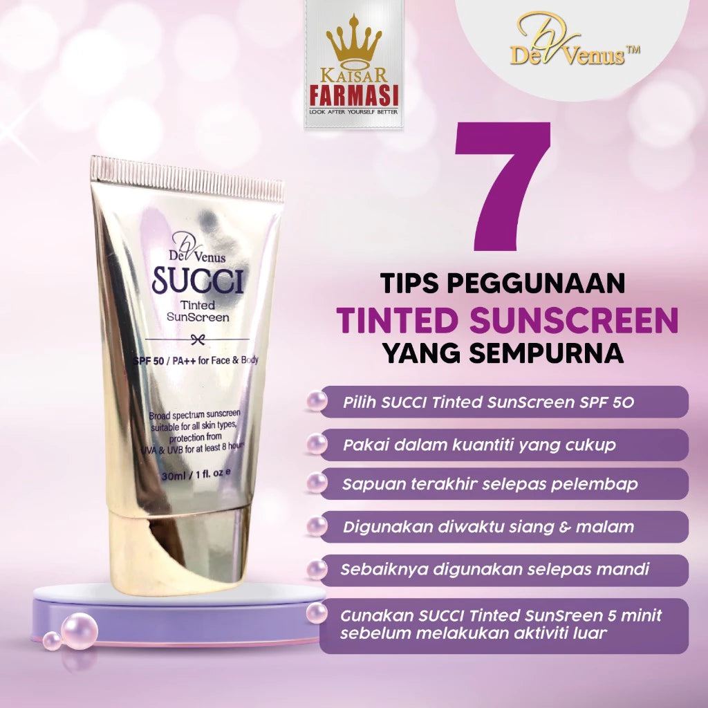[TWIN PACK DEALS] 2X SUCCI TINTED SUNSCREEN SPF50 / PA++ FREE VOUCHER RM 5