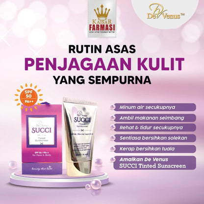 [TWIN PACK DEALS] 2X SUCCI TINTED SUNSCREEN SPF50 / PA++ FREE VOUCHER RM 5