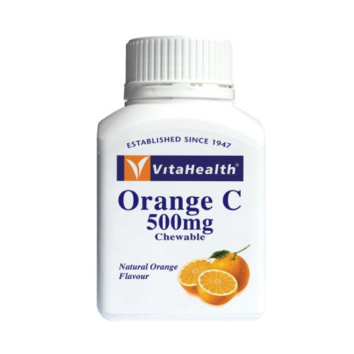 Vita Health Orange C 500mg Chewable 100 Chewable Tablets