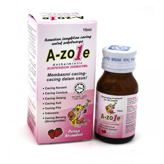 A-zo1e Albendazole Suspension (Strawberry) 10ml