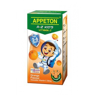 Appeton A-Z Kid's Vitamin C 30mg Orange Flavour 2-6 Yrs 100s