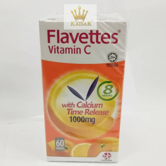 Flavettes Vit C 1000mg With Calcium Time Release 60s