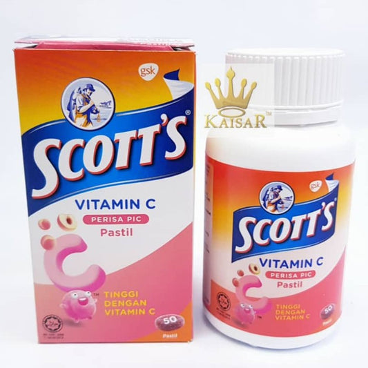 Scott's Vitamin C Pastilles Peach 50s 100gm