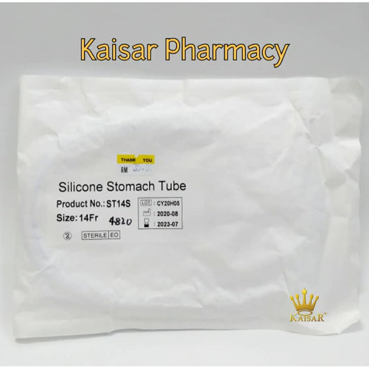 KBS Silicone Stomach Tube Feeding Tube 14FR