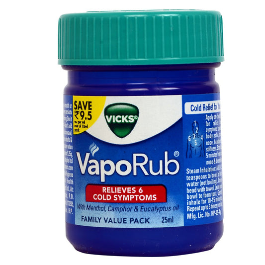 Vicks Vaporub Cold Vaporising Ointment 25gm