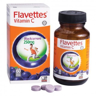 Flavettes Vitamin C Blackcurrant 250mg 60s