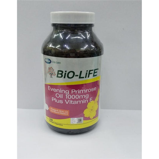 Bio-Life Evening Primrose Oil 1000mg + Vit E 180s