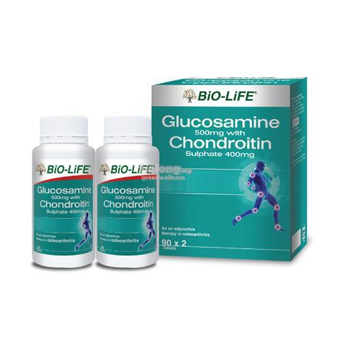 Bio-Life Glucosamine 500mg With Chondroitin 400mg 2 X 90s