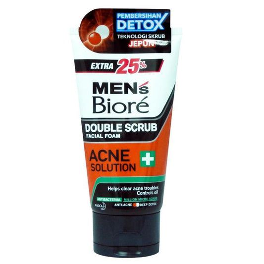 Men's Biore Double Scrub Acne Solution 100gm