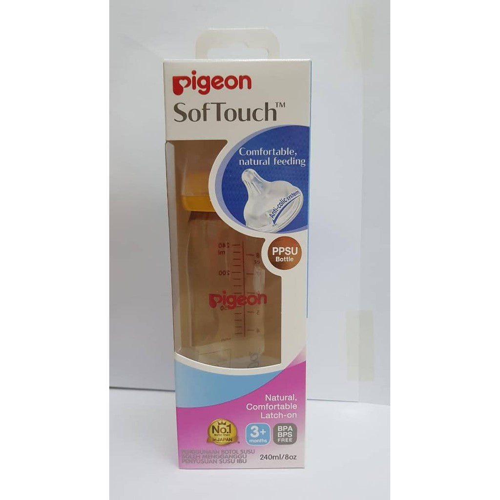 Pigeon Softouch Wide Neck Ppsu Bottle 240ml/8oz-3Months +