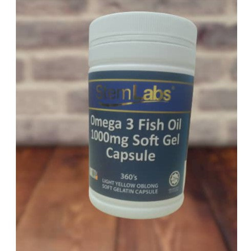 Steam Labs Omega 3 Fish Oil 1000mg Soft Gel Capsule Original 360s