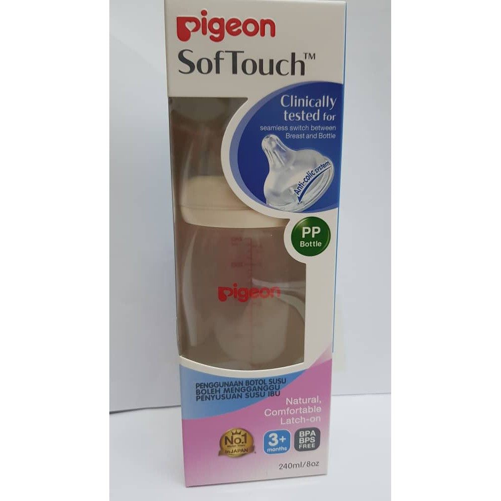 Pigeon Softouch Wide Neck Pp Bottle 240ml/8oz-3Months +