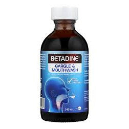 Betadine Gargle & Mouth Wash 240ml - Mint Flavour