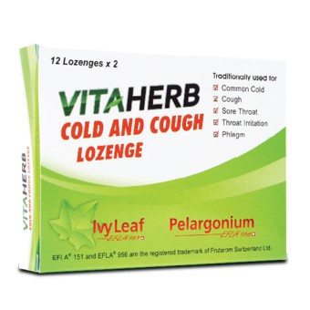Vitaherbs Cold & Cough Lozenge 12 Lozenges X 2