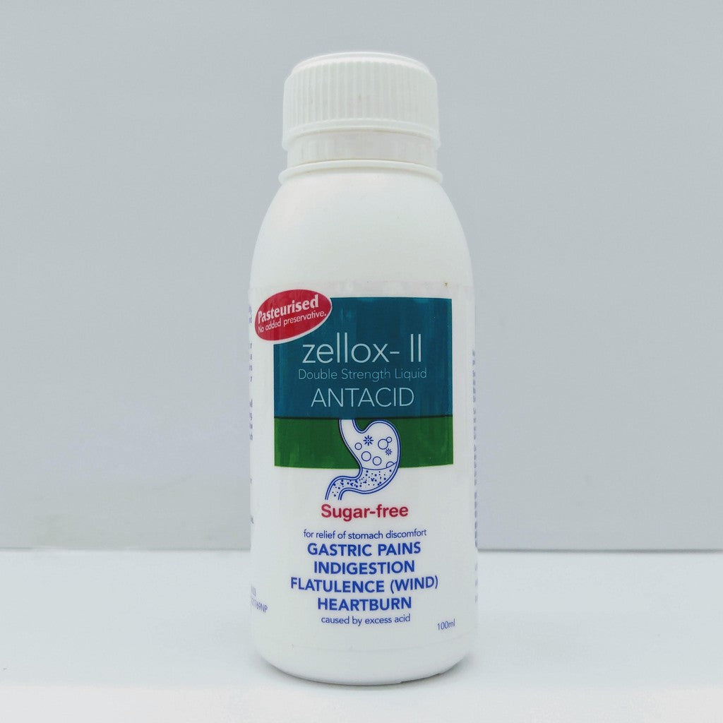 Zellox-Ii Double Strength Liquid Antacid 100ml – Kaisar Pharmacy