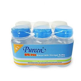 Pureen Breast Milk Storage Bottle 4oz X 6-BBF-28