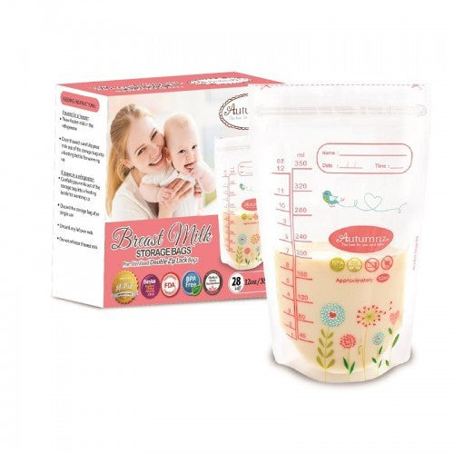 Autumnz Breast Milk Storage Bags 28pcs 12oz/350ml
