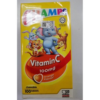 Champs Vitamin C 100mg Orange Flavour 100s