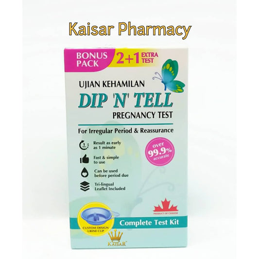 Dip N Tell Midstream Pregnancy Test 1s