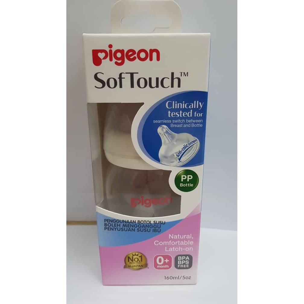 Pigeon Softouch Wide Neck Pp Bottle 160ml/5oz-0 Months +