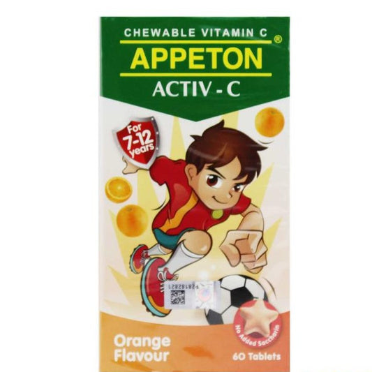 Appeton Activ-C Orange Flavour 7-12 Yrs 60s