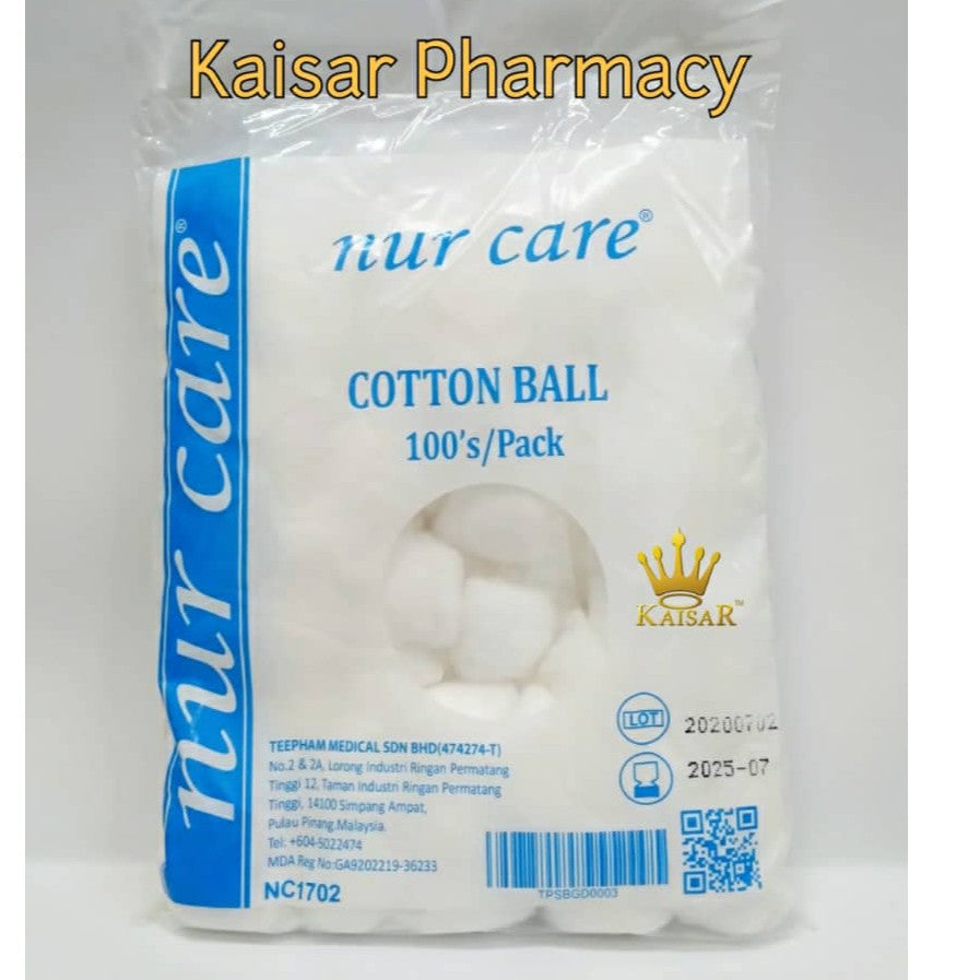 Nur Care Cotton Ball 100s/Pack