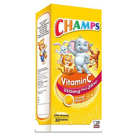 Champs Vitamin C 250mg Plus Zinc 30s