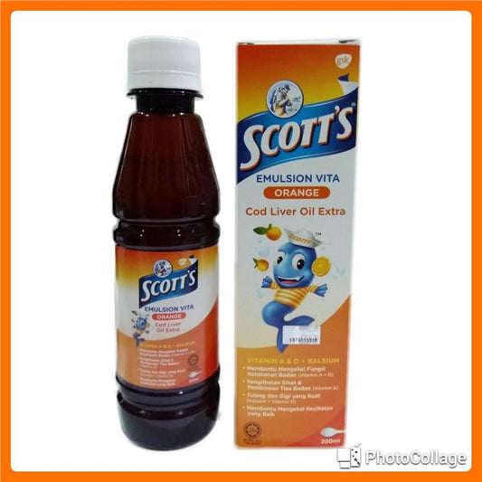 Scott's Emulsion Vita Orange Cod Liver Oil Extra 200ml