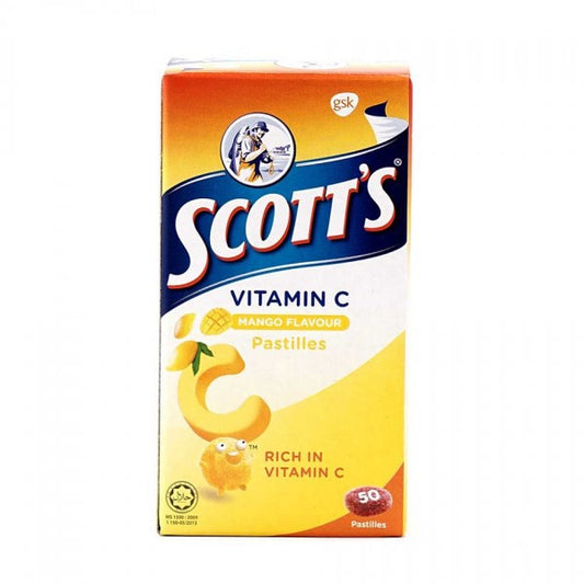 Scott's Vitamin C Pastilles Mango 50s 100gm