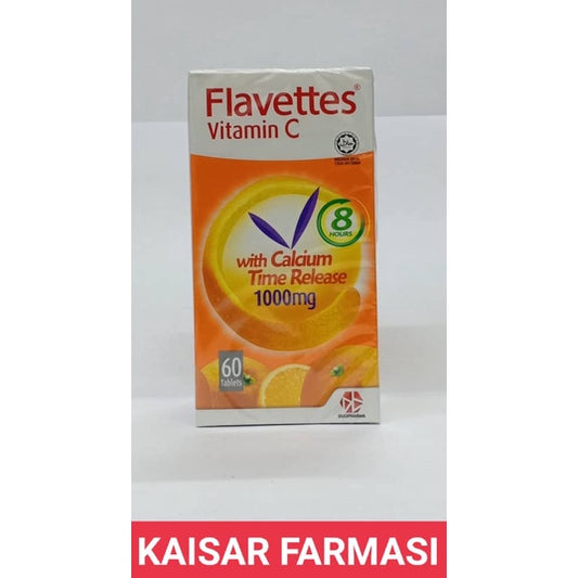 Flavettes Vitamin C With Calcium Time Release 1000mg 60s