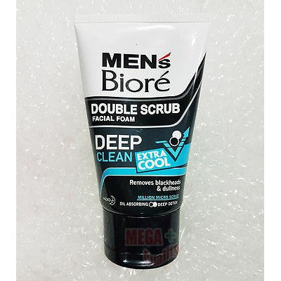 Men's Biore Double Scrub Deep Clean Extra Cool 50gm