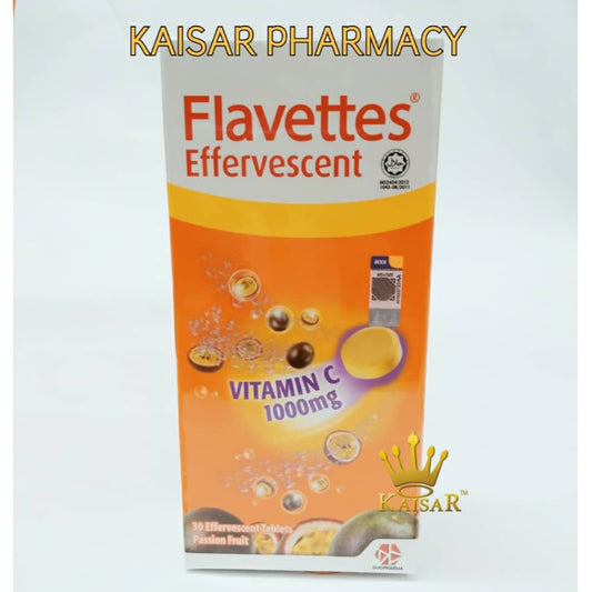 Flavettes Effervescent Vitc 1000mg 30s (Passion Fruit)