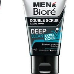 Men's Biore Double Scrub Deep Clean Extra Cool 150gm