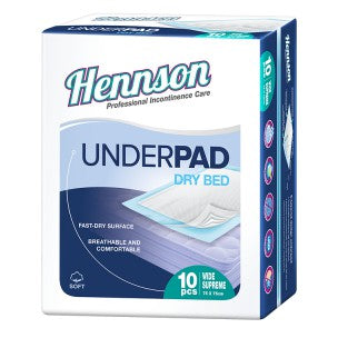 Hennson Underpad Dry Bed 10pcs Wide Supreme 75x75cm 10pcs