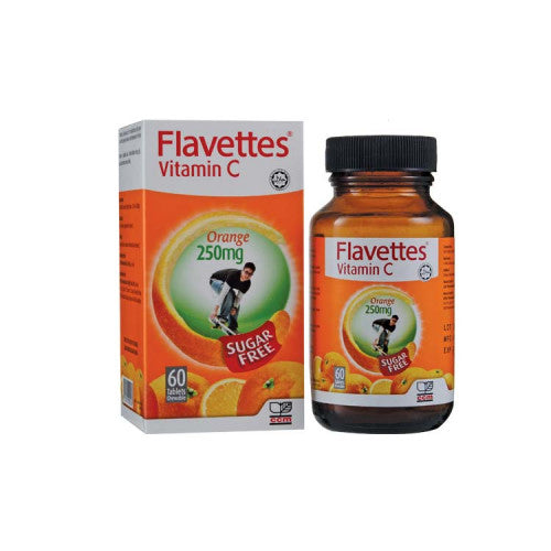 Flavettes Sugar Free Vitamin C 250mg Orange 60S(For Adult)