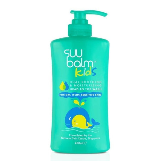 Suu Balm Kids Dual Soothing & Moisturising Head To Toe Wash 420ml