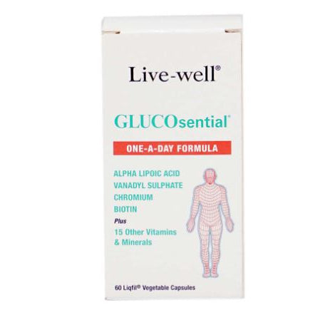 Live-Well Glucosential Vegetable Capsules [30s/2 X 30s + FOC Pill]