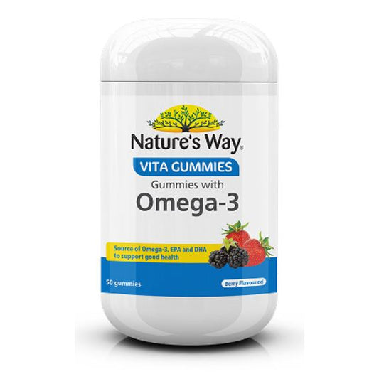 Nature's Way Adult Vita Gummies Omega-3 Fish Oil 50s (Berry Flavour)